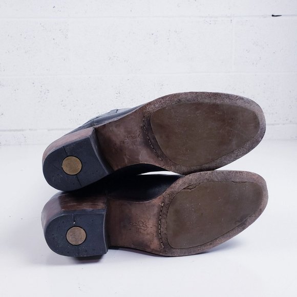 Cole Haan Women's Size 9 Wesley Black Leather Tall Riding Boots Low Heel Zip - Picture 8 of 11